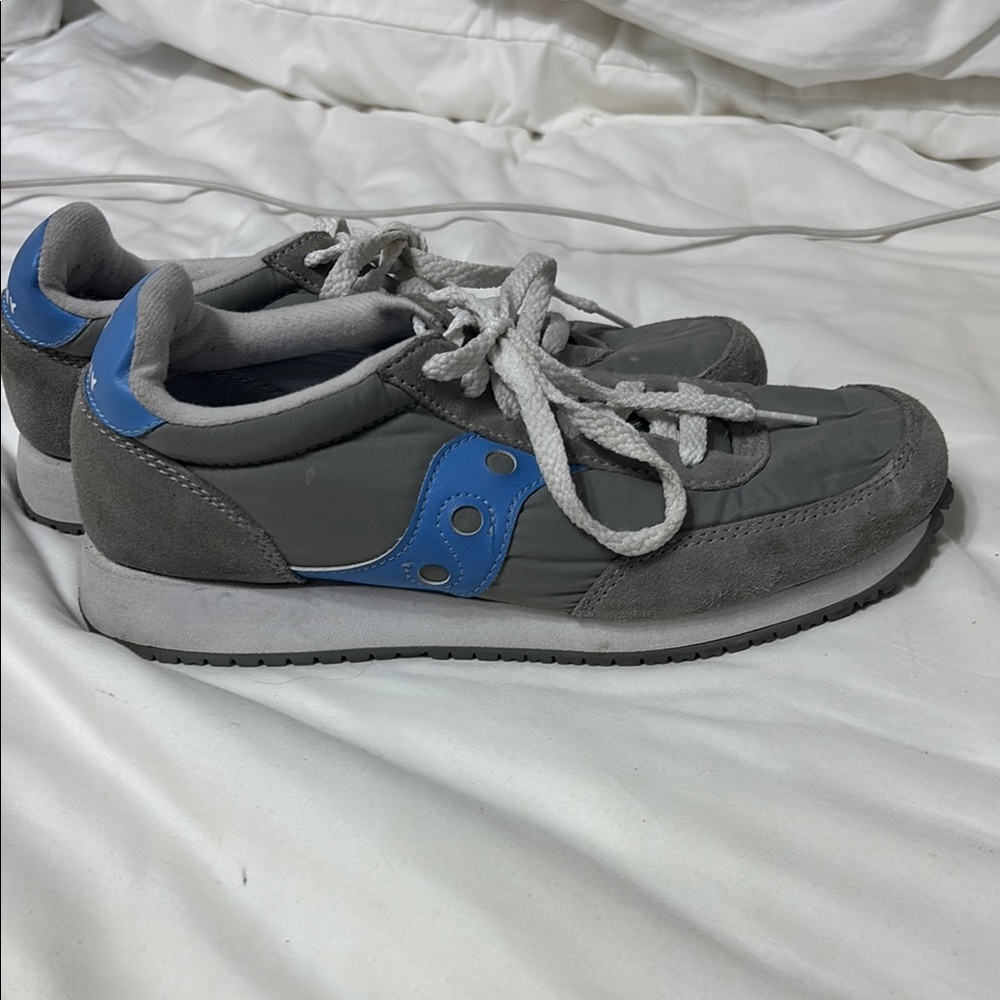 Saucony Gray and Blue Athletic Shoes